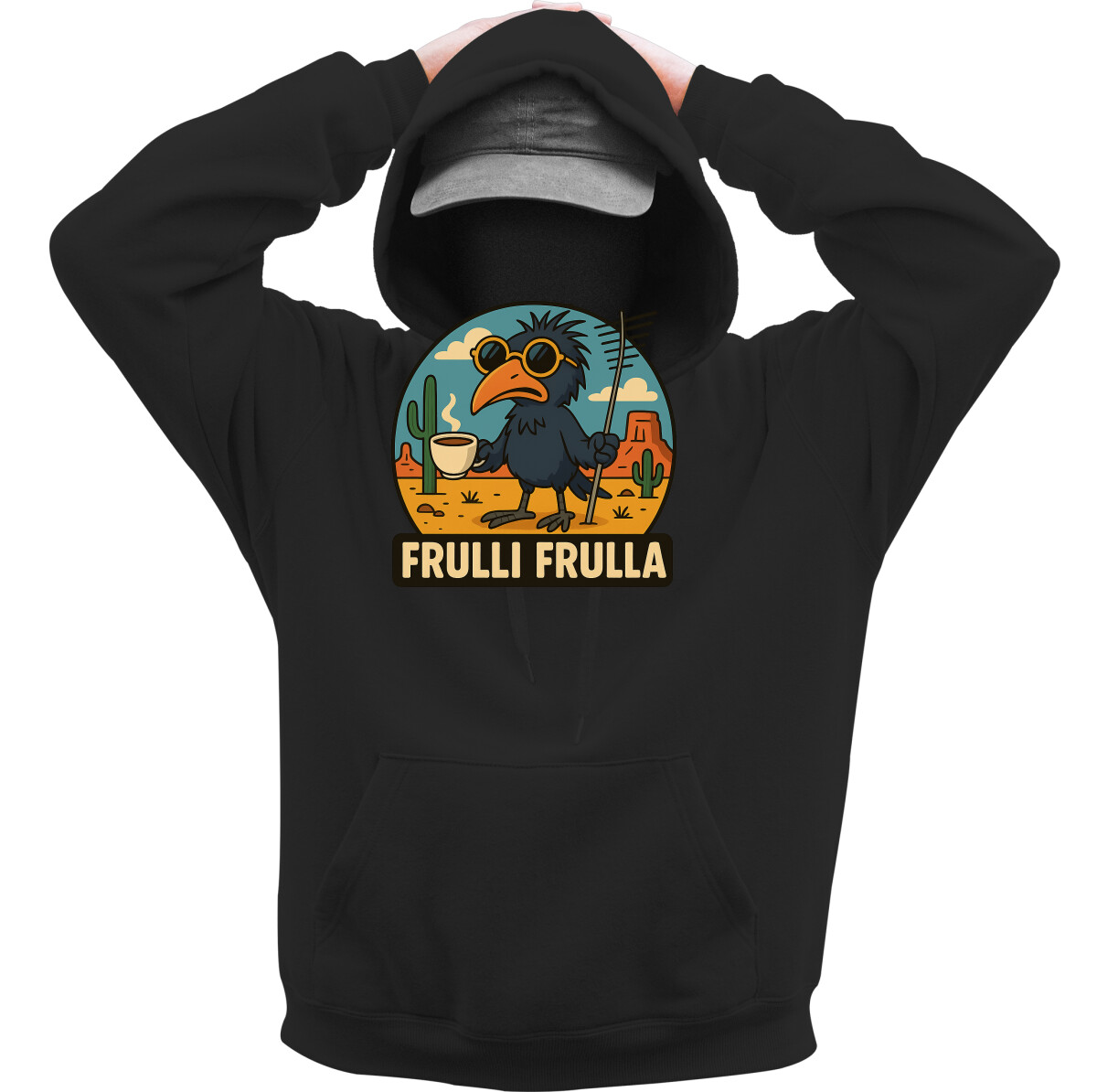 Kapucnis belebújós pulóver