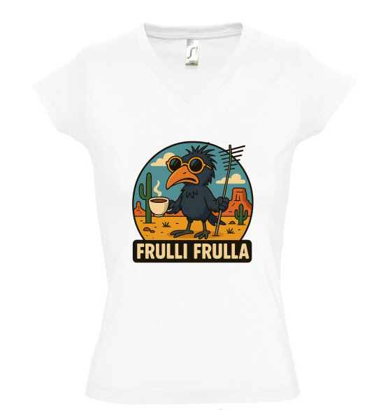 Női V nyakú póló