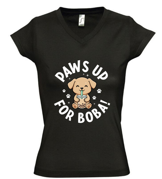 Női V nyakú póló