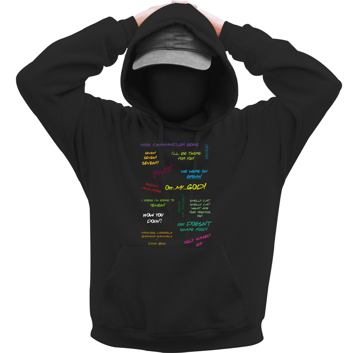 Kapucnis belebújós pulóver