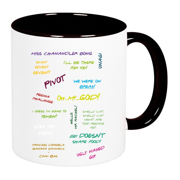 Színes fülű és belsejű bögre