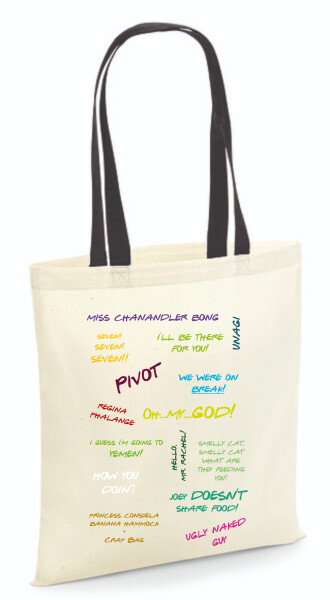 Vászontáska - színes fülű 