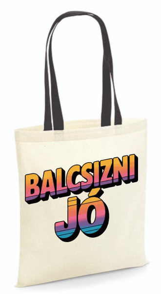 Vászontáska - színes fülű 