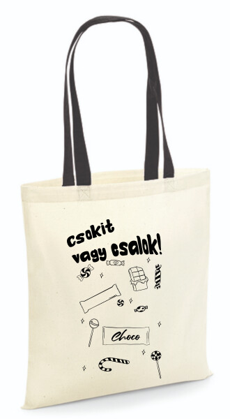 Vászontáska - színes fülű 