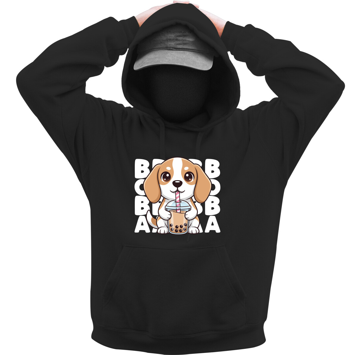 Kapucnis belebújós pulóver