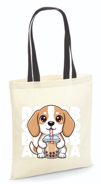 Vászontáska - színes fülű 