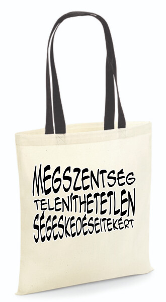 Vászontáska - színes fülű 