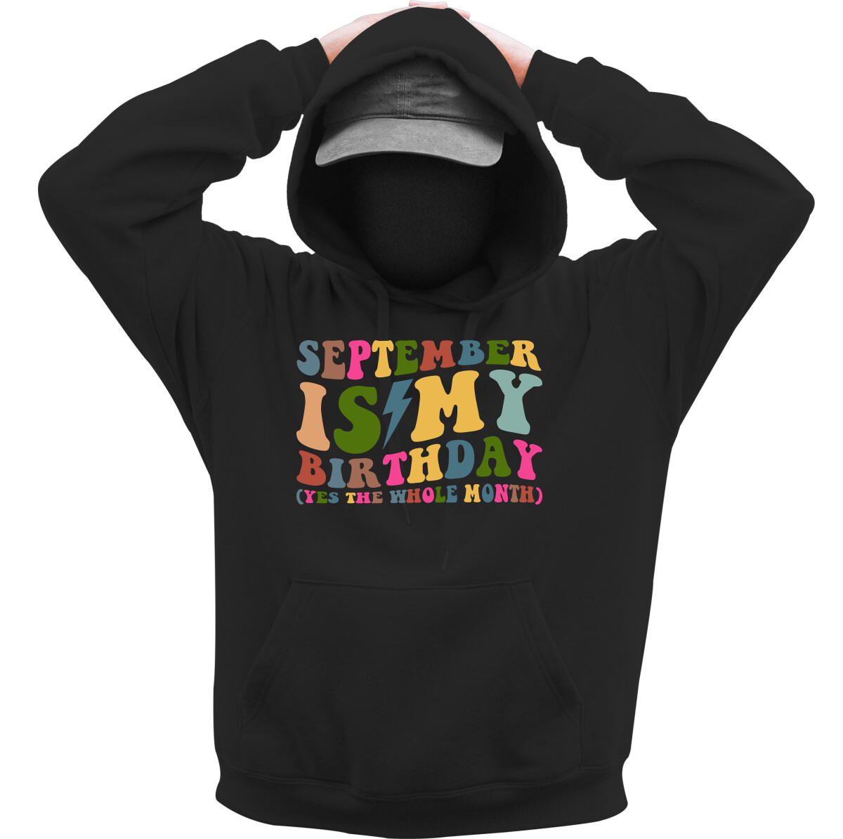 Kapucnis belebújós pulóver