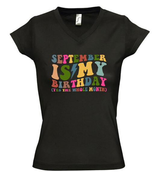 Női V nyakú póló