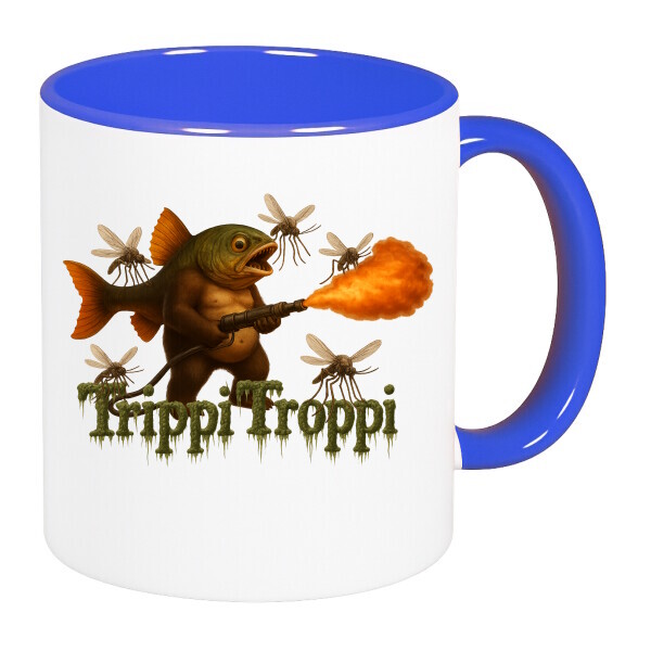 Színes fülű és belsejű bögre