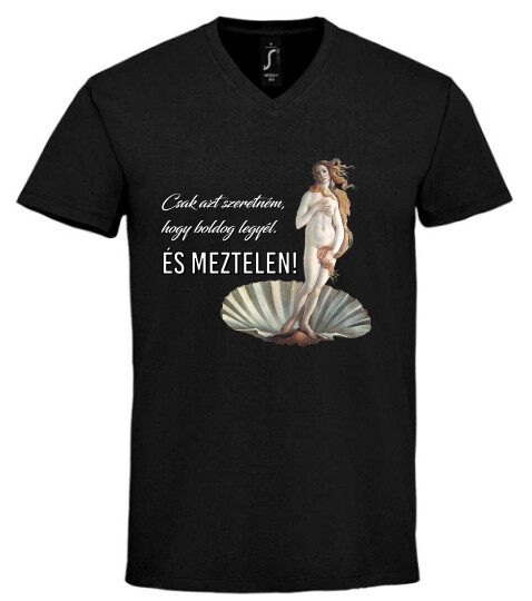 Unisex V nyakú póló