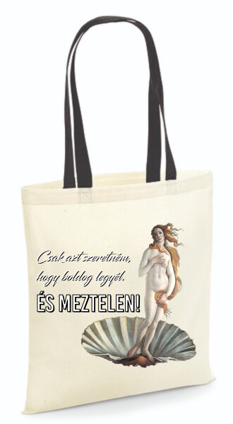 Vászontáska - színes fülű 