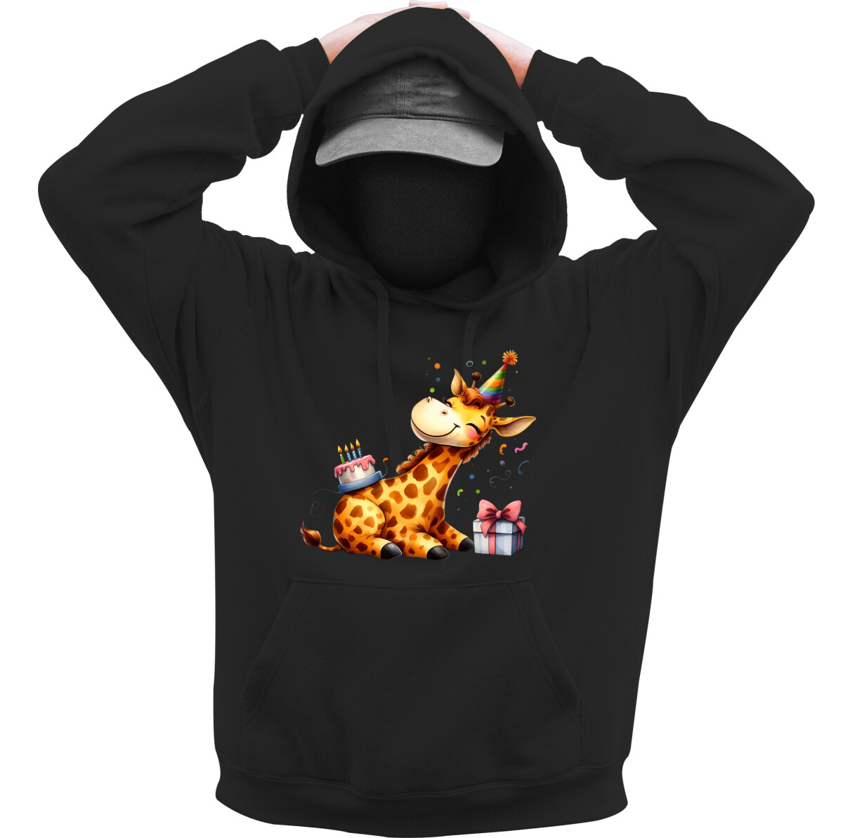 Kapucnis belebújós pulóver