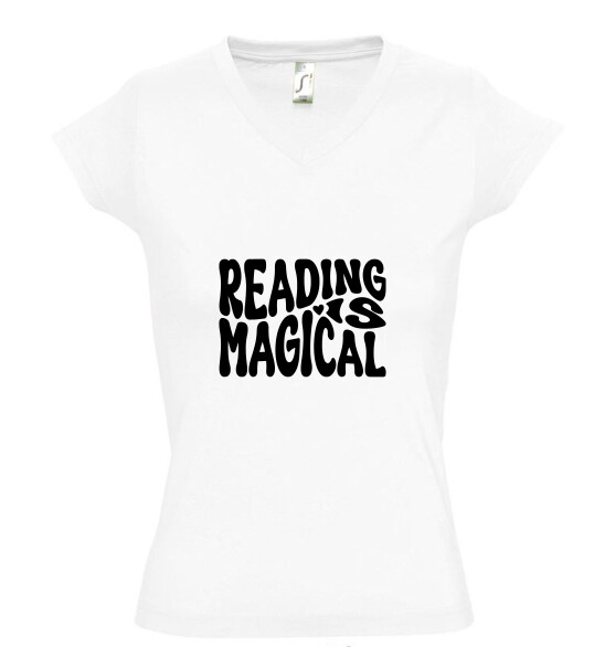 Női V nyakú póló