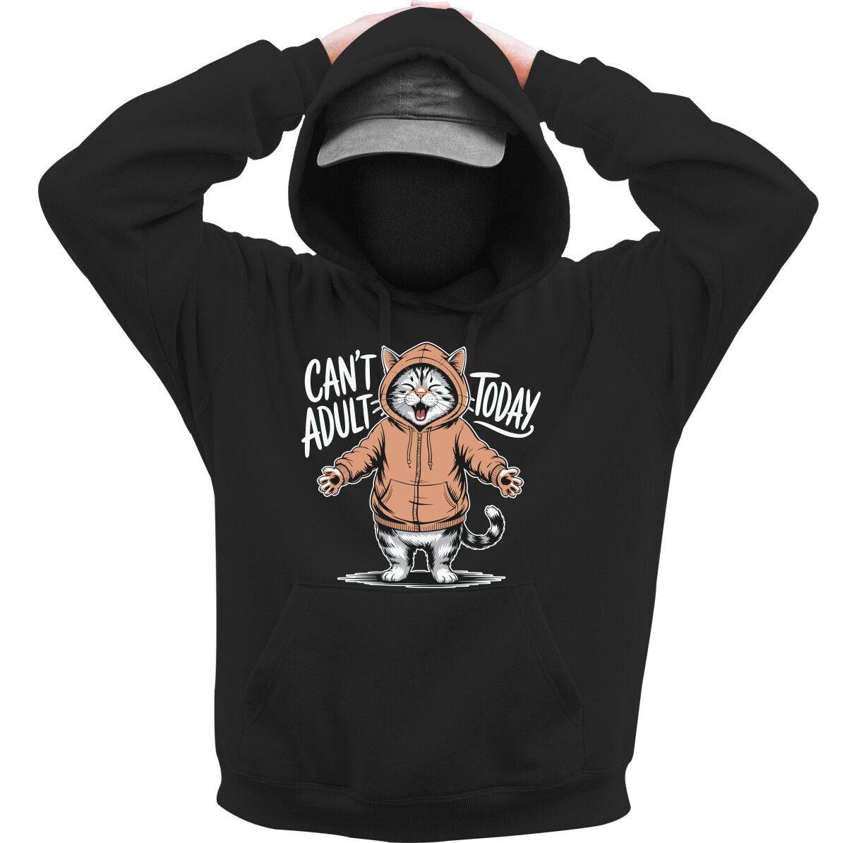 Kapucnis belebújós pulóver