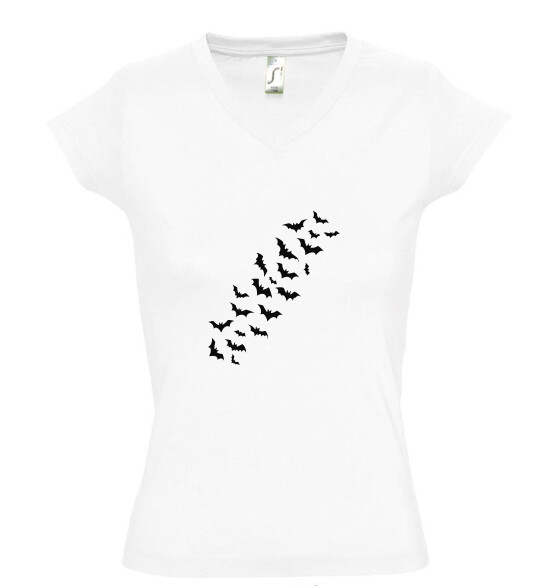 Női V nyakú póló