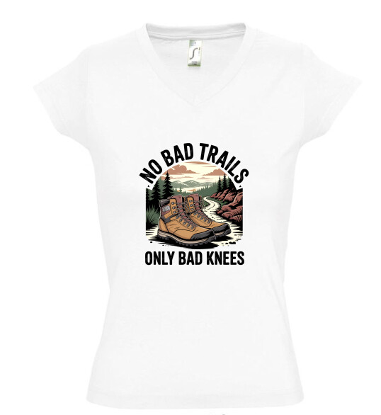 Női V nyakú póló