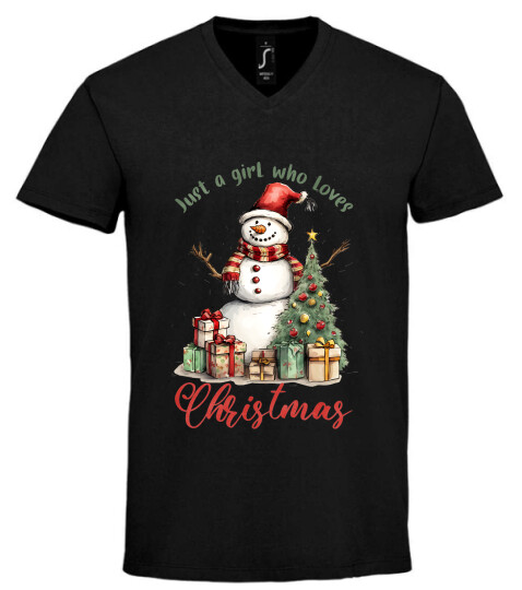 Unisex V nyakú póló