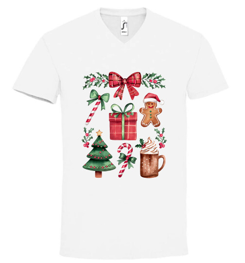 Unisex V nyakú póló