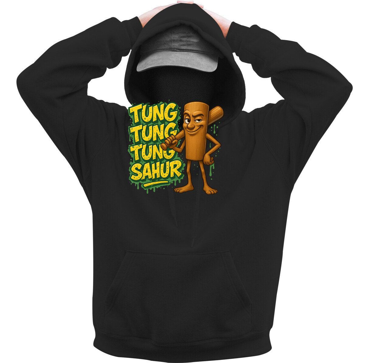 Kapucnis belebújós pulóver