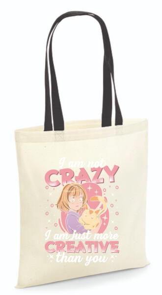 Vászontáska - színes fülű 