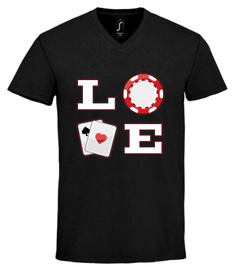 Unisex V nyakú póló