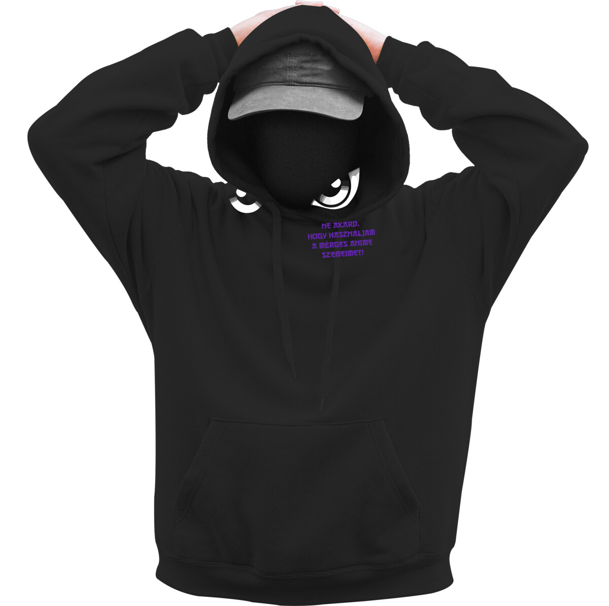 Kapucnis belebújós pulóver