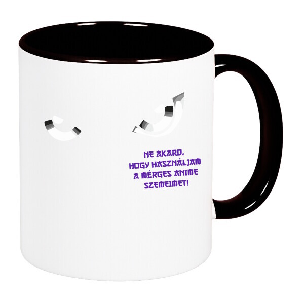 Színes fülű és belsejű bögre