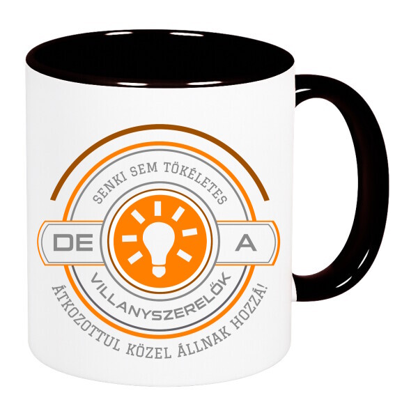 Színes fülű és belsejű bögre