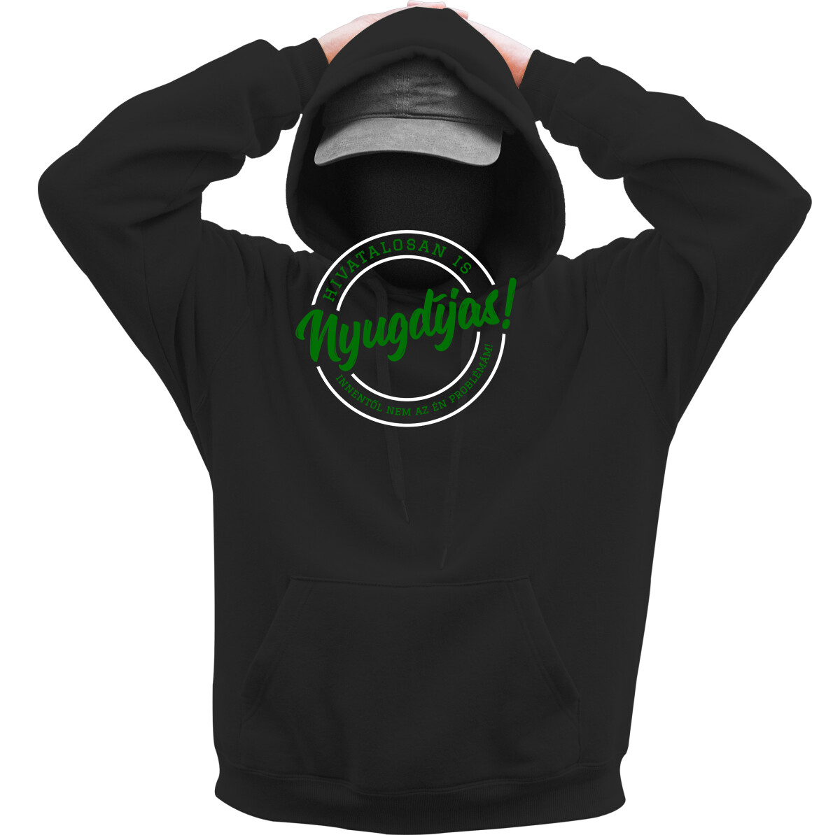 Kapucnis belebújós pulóver