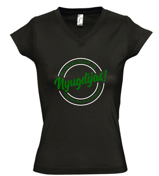 Női V nyakú póló