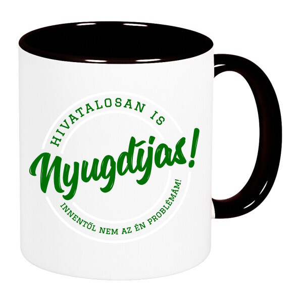 Színes fülű és belsejű bögre