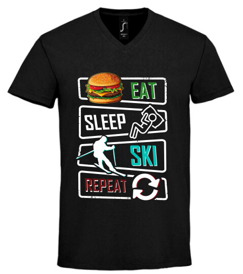 Unisex V nyakú póló