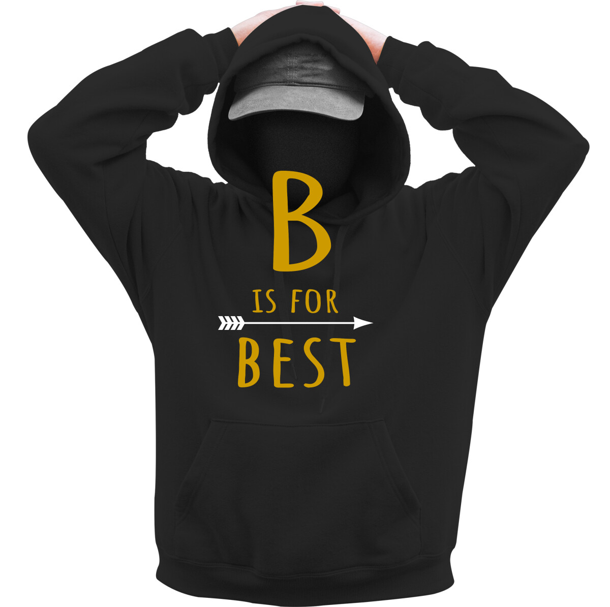 Kapucnis belebújós pulóver