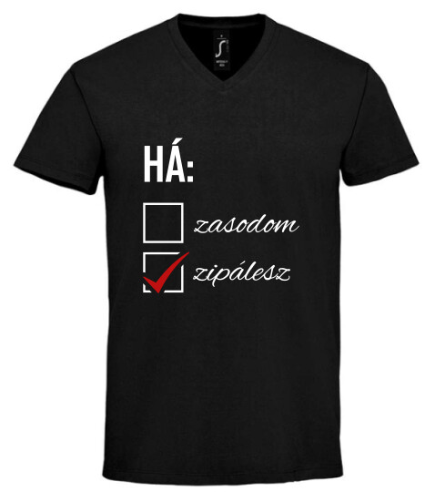 Unisex V nyakú póló