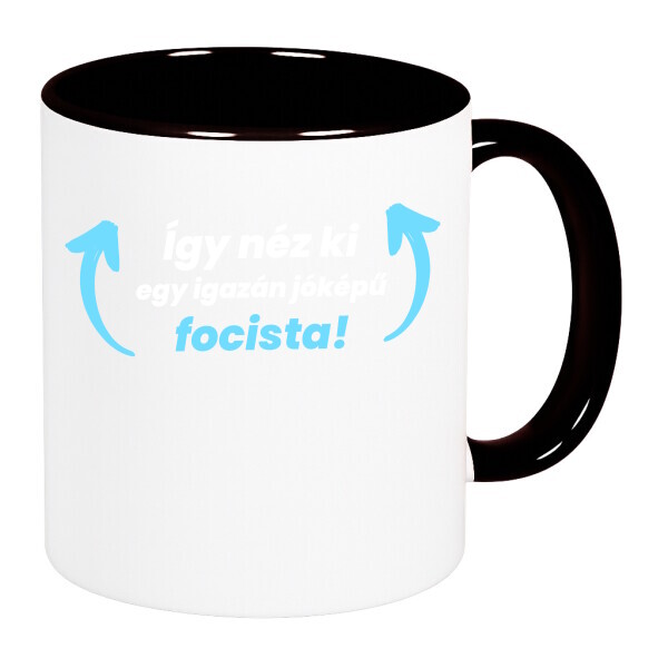 Színes fülű és belsejű bögre