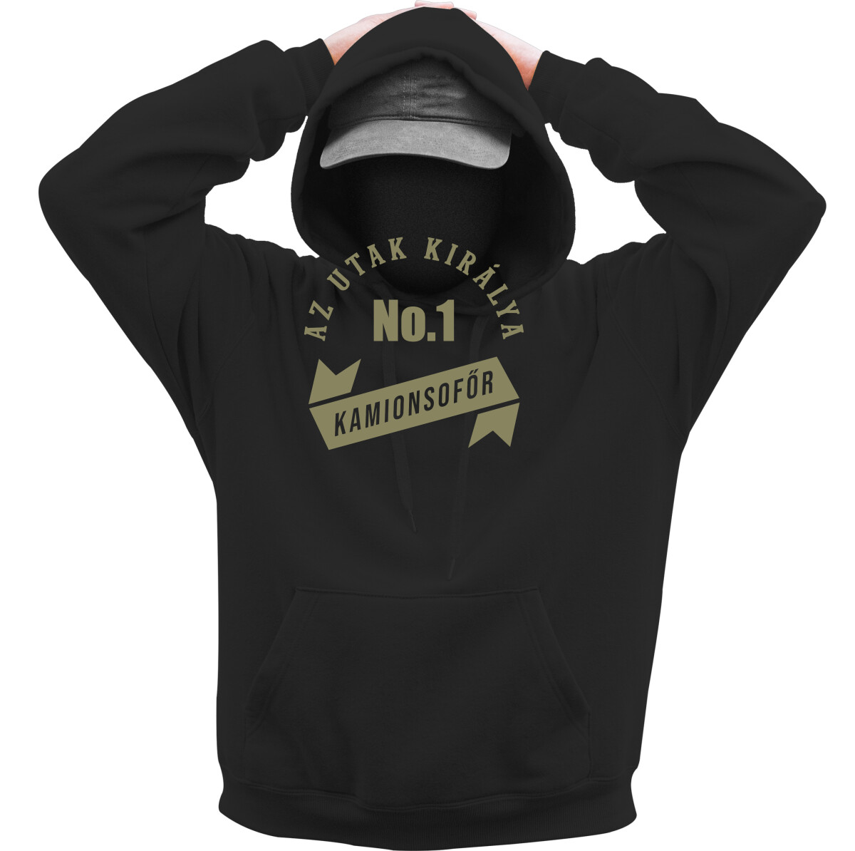 Kapucnis belebújós pulóver