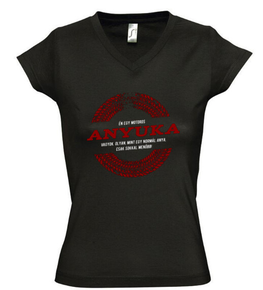 Női V nyakú póló