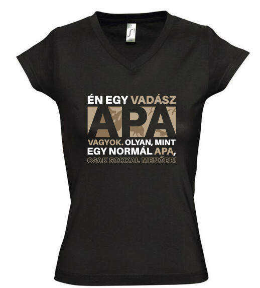 Női V nyakú póló