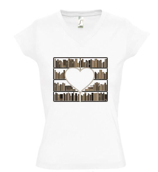 Női V nyakú póló