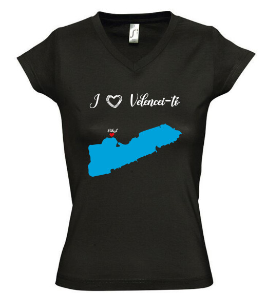 Női V nyakú póló