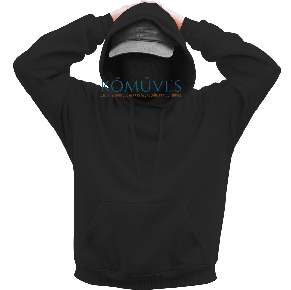 Kapucnis belebújós pulóver