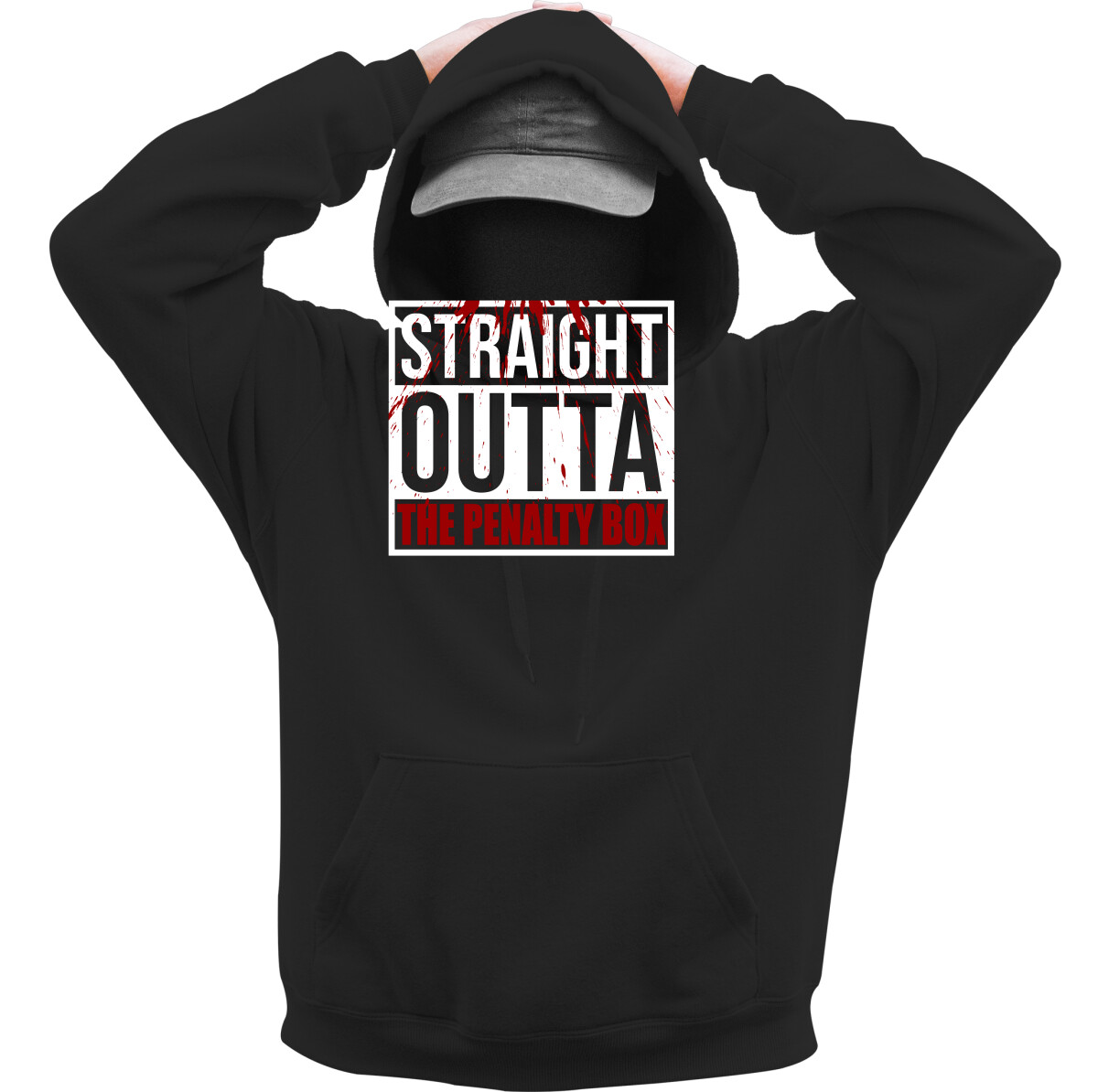 Kapucnis belebújós pulóver