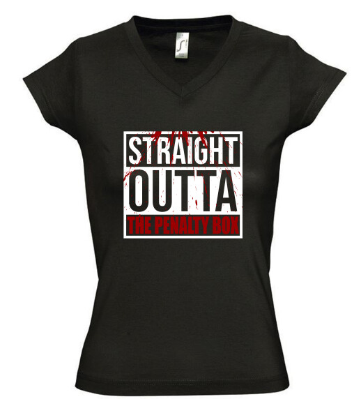 Női V nyakú póló