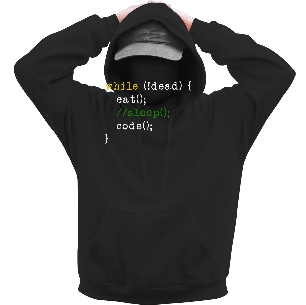 Kapucnis belebújós pulóver