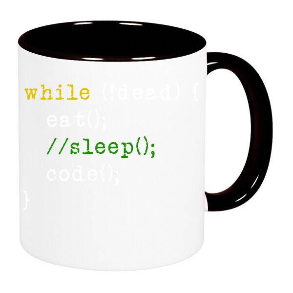 Színes fülű és belsejű bögre