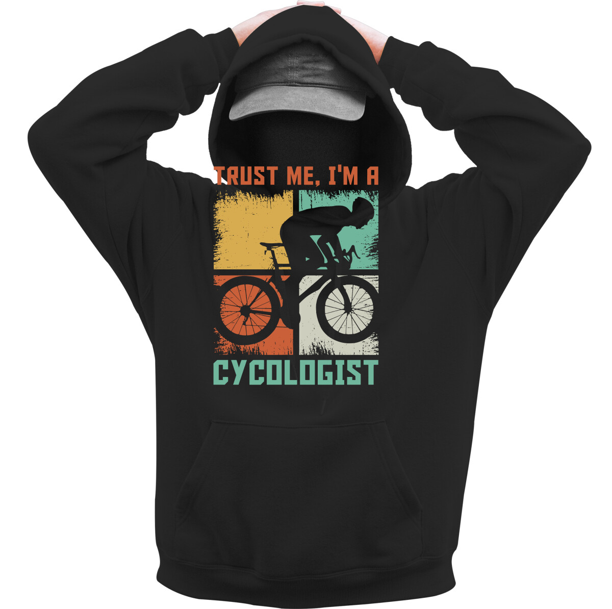 Kapucnis belebújós pulóver