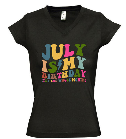 Női V nyakú póló