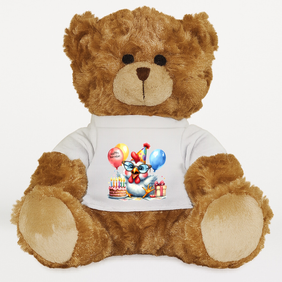 Plüssmaci egyedi pólóval