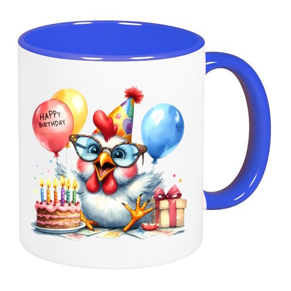 Színes fülű és belsejű bögre